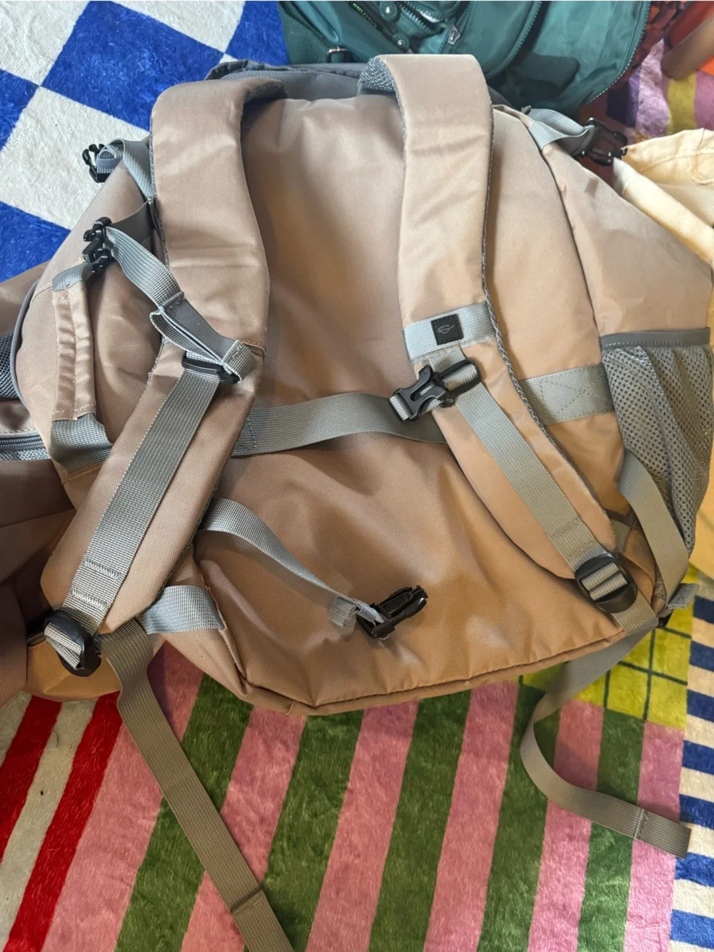 Men's Tan Travel Backpack - Spacious Everyday Bag